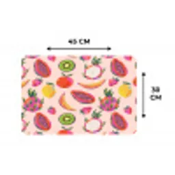 Roze - Kleuren - Fruit - Patroon Placemat vinyl groot 368 -specs