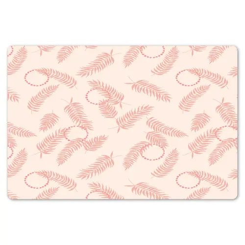 Roze - Veren - Patroon Placemat vinyl groot 368 -zzsfeer1_Kitchenyeah-website