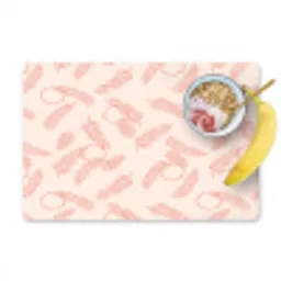 Roze - Veren - Patroon Placemat vinyl groot 368 -zzzproduct_Kitchenyeah-website