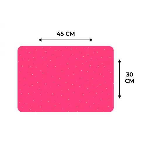Roze - Pastel - Stippen Placemat vinyl groot -specs