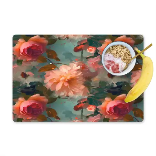 Roze - Patroon - Bloemen Placemat vinyl groot 368 -zzzproduct_Kitchenyeah-website