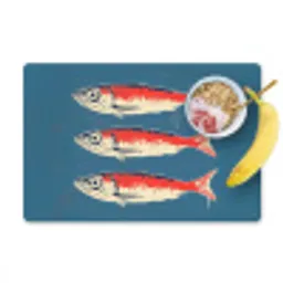 Vissen - Rood - Blauw Placemat vinyl groot -zzzproduct_Kitchenyeah-website