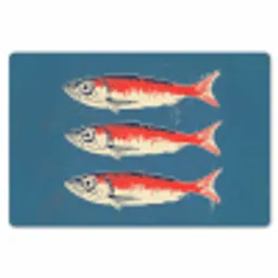 Vissen - Rood - Blauw Placemat vinyl groot -zzsfeer1_Kitchenyeah-website