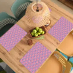 Ruit - Patroon - Paars - Hartjes Placemat vinyl groot 368 -zzsfeer5_Kitchenyeah-website