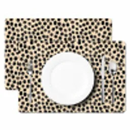 Stippen - Patroon - Zwart Placemat vinyl groot 368 -zzsfeer2_Kitchenyeah-website