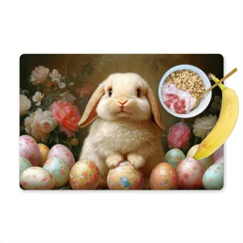 Konijn - Paaseieren - Stilleven Placemat vinyl groot -zzzproduct_Kitchenyeah-website