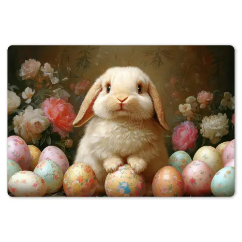Konijn - Paaseieren - Stilleven Placemat vinyl groot -zzsfeer1_Kitchenyeah-website