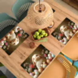 Konijn - Paaseieren - Stilleven Placemat vinyl groot -zzsfeer5_Kitchenyeah-website