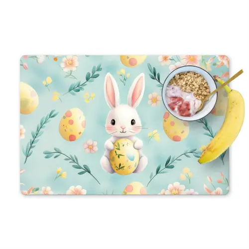 Konijn - Eieren - Takjes Placemat vinyl groot -zzzproduct_Kitchenyeah-website