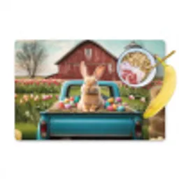 Konijn - Boerderij - Eieren Placemat vinyl groot -zzzproduct_Kitchenyeah-website