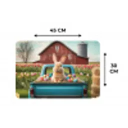 Konijn - Boerderij - Eieren Placemat vinyl groot -specs