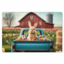 Konijn - Boerderij - Eieren Placemat vinyl groot -zzsfeer1_Kitchenyeah-website