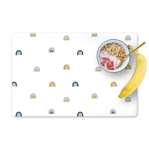Regenboog - Pastel - Blauw - Patroon Placemat vinyl groot -zzzproduct_Kitchenyeah-website