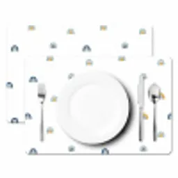 Regenboog - Pastel - Blauw - Patroon Placemat vinyl groot -zzsfeer2_Kitchenyeah-website