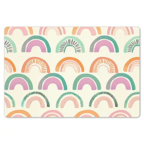 Regenboog - Pastel - Patroon Placemat vinyl groot -zzsfeer1_Kitchenyeah-website