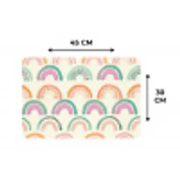 Regenboog - Pastel - Patroon Placemat vinyl groot -specs