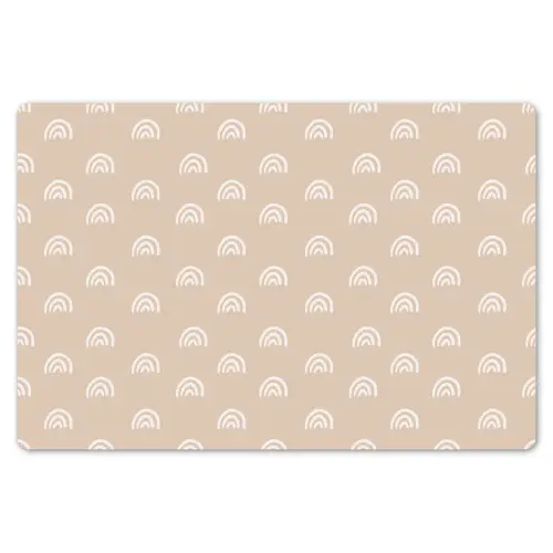 Regenboog - Patronen - Beige - Kinderen Placemat vinyl groot -zzsfeer1_Kitchenyeah-website