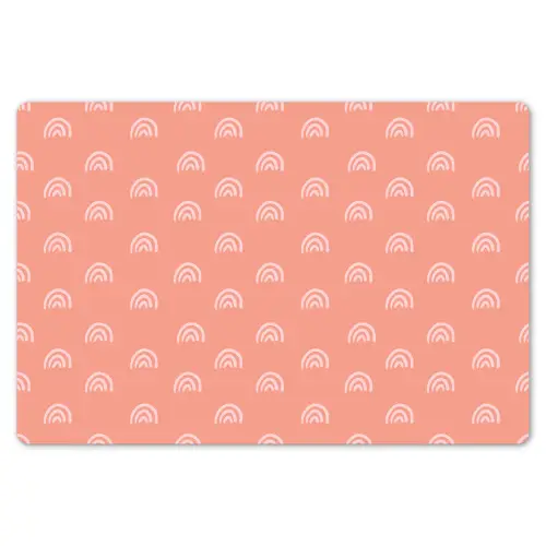 Regenboog - Patronen - Roze - Kinderen Placemat vinyl groot -zzsfeer1_Kitchenyeah-website