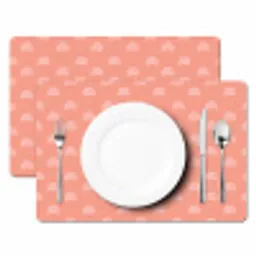 Regenboog - Patronen - Roze - Kinderen Placemat vinyl groot -zzsfeer2_Kitchenyeah-website