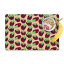 Frambozen - Rood - Roze - Kroonbladeren Placemat vinyl groot 368 -zzzproduct_Kitchenyeah-website