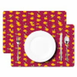 Rood - Donker - Felle - Sinasappels Placemat vinyl groot 368 -zzsfeer2_Kitchenyeah-website