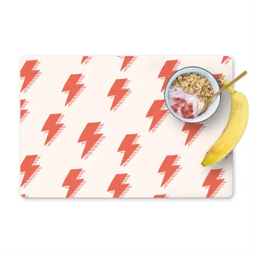 Rood - Bliksem - Roze Placemat vinyl groot 368 -zzzproduct_Kitchenyeah-website