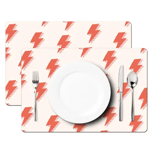 Rood - Bliksem - Roze Placemat vinyl groot 368 -zzsfeer2_Kitchenyeah-website