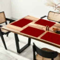 Rood - Patroon - Bloemen Placemat vinyl groot 368 -zzsfeer4_Kitchenyeah-website