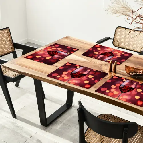 Rood - Wijn - Hartjes Placemat vinyl groot -zzsfeer4_Kitchenyeah-website
