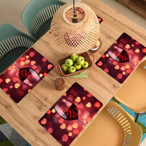 Rood - Wijn - Hartjes Placemat vinyl groot -zzsfeer5_Kitchenyeah-website