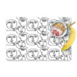 Herhaling - Gezichten - Expressie Placemat vinyl groot 368 -zzzproduct_Kitchenyeah-website