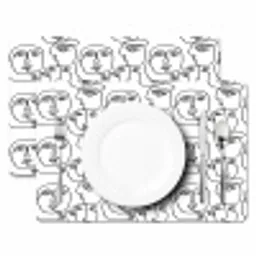 Herhaling - Gezichten - Expressie Placemat vinyl groot 368 -zzsfeer2_Kitchenyeah-website