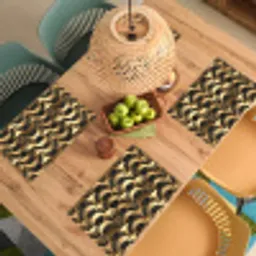 Schubben - Structuur - Goud Placemat vinyl groot 368 -zzsfeer5_Kitchenyeah-website