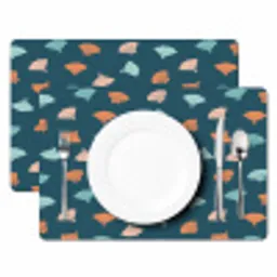 Zee - Dieren - Donkerblauw - Schelpen Placemat vinyl groot 368 -zzsfeer2_Kitchenyeah-website