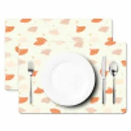 Zee - Dieren - Schelpen - Sinaasappel Placemat vinyl groot 368 -zzsfeer2_Kitchenyeah-website