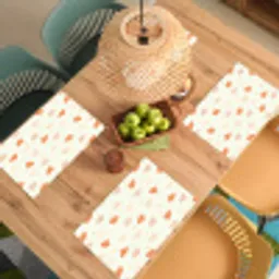 Zee - Dieren - Schelpen - Sinaasappel Placemat vinyl groot 368 -zzsfeer5_Kitchenyeah-website