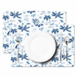 Zee - Strand - Blauw - Wit Placemat vinyl groot 368 -zzsfeer2_Kitchenyeah-website