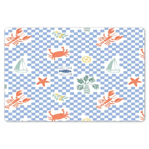 Zee - Sfeer - Zeilboot - Blauw Placemat vinyl groot 368 -zzsfeer1_Kitchenyeah-website