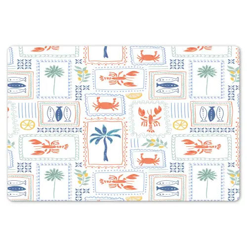 Italiaans - Zee - Sfeer - Krab - Multi Placemat vinyl groot 368 -zzsfeer1_Kitchenyeah-website