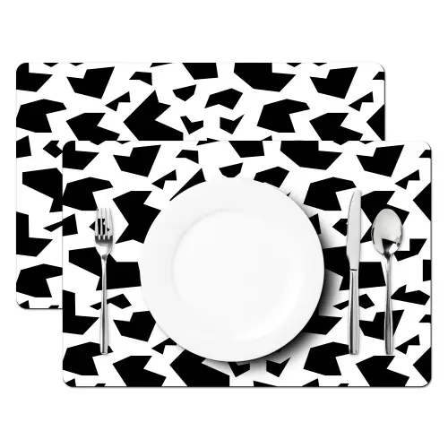 Vormen - Zwart - Onregelmatig Placemat vinyl groot 368 -zzsfeer2_Kitchenyeah-website