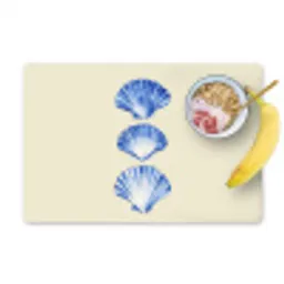 Schelpen - Blauw - Beige Placemat vinyl groot -zzzproduct_Kitchenyeah-website