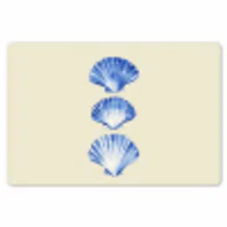 Schelpen - Blauw - Beige Placemat vinyl groot -zzsfeer1_Kitchenyeah-website