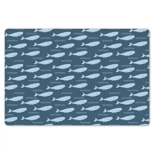 Klein - Oceaan - Golven - Blauw Placemat vinyl groot 368 -zzsfeer1_Kitchenyeah-website