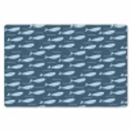 Klein - Oceaan - Golven - Blauw Placemat vinyl groot 368 -zzsfeer1_Kitchenyeah-website