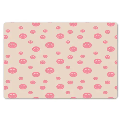 Smiley - Hart - Ogen - Patroon Placemat vinyl groot 368 -zzsfeer1_Kitchenyeah-website