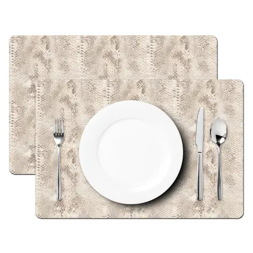 Slang - Patroon - Beige Placemat vinyl groot 368 -zzsfeer2_Kitchenyeah-website