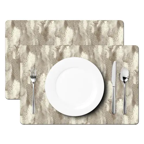 Slang - Textuur - Zand Placemat vinyl groot 368 -zzsfeer2_Kitchenyeah-website