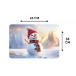 Sneeuwpop - Zonsondergang - Wit Placemat vinyl groot -specs