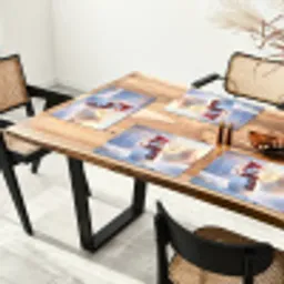 Sneeuwpop - Zonsondergang - Wit Placemat vinyl groot -zzsfeer4_Kitchenyeah-website