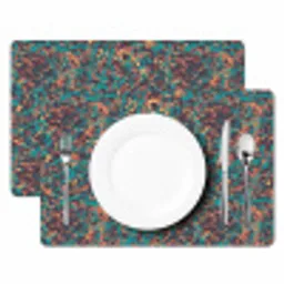 Spat - Abstract - Oranje - Groen Placemat vinyl groot 368 -zzsfeer2_Kitchenyeah-website